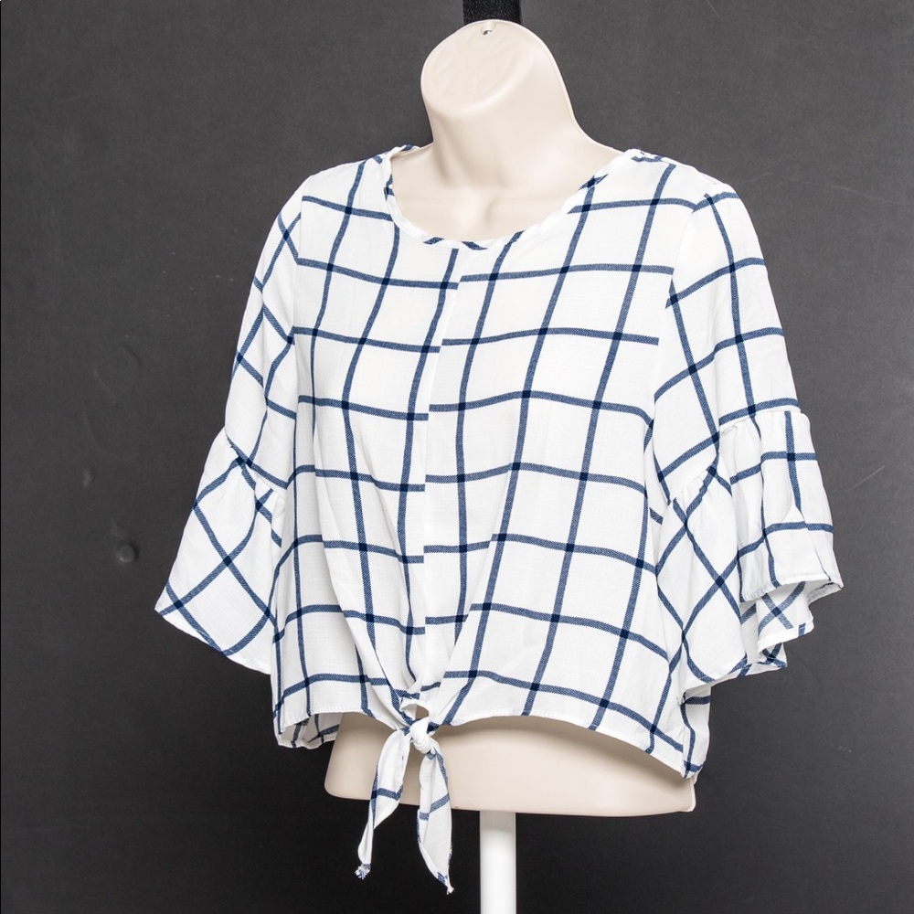 how.very.loved Blue and White Plaid Blouse